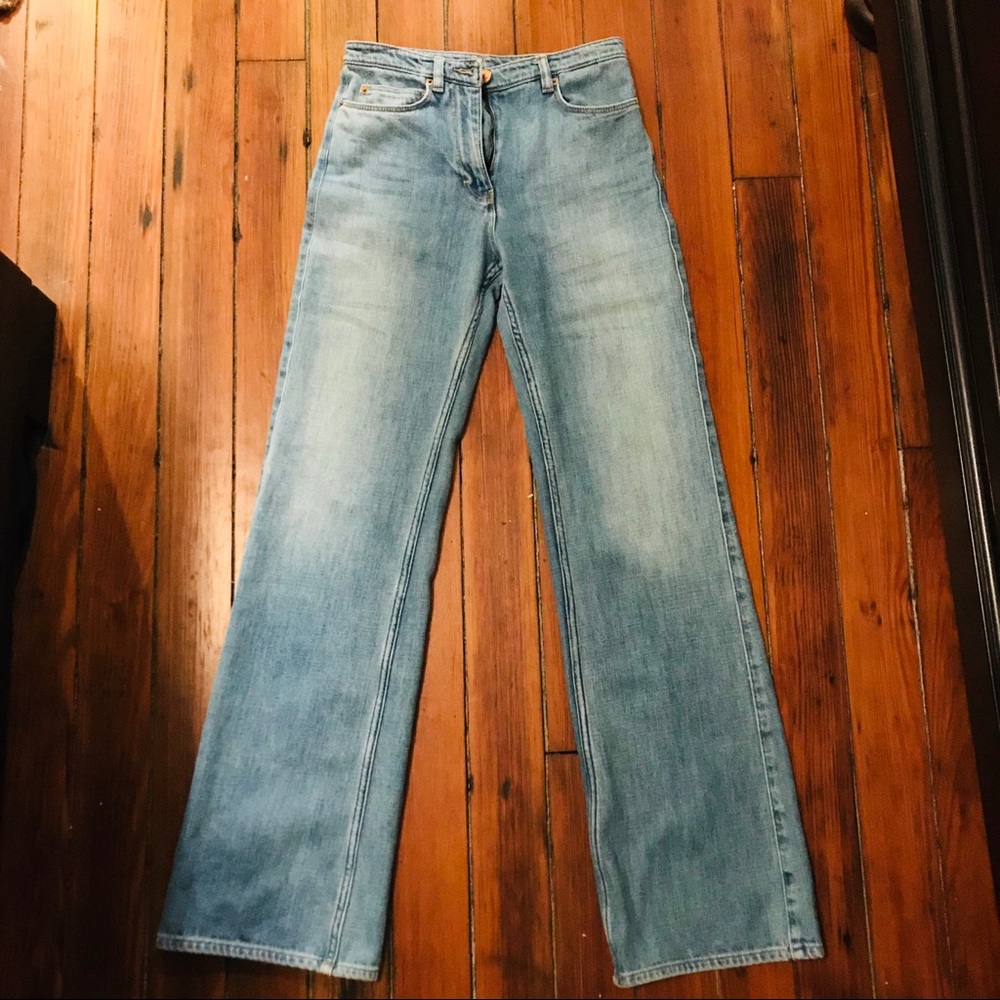 High waisted Bell bottoms / wide leg jeans